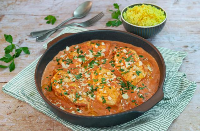 Poulet à la crème et à la sauce tomate. Silvia Santucci