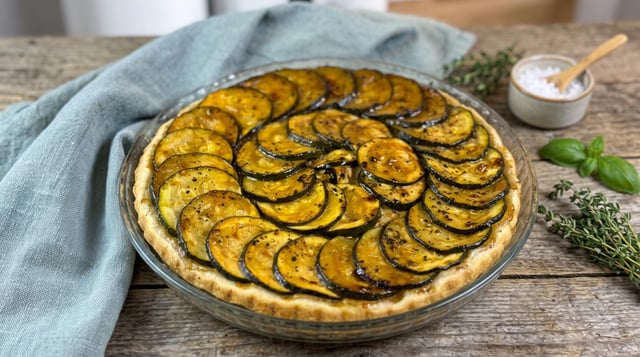 Oubliez les quiches classiques avec cette tatin de courgettes ultra gourmande à la burrata