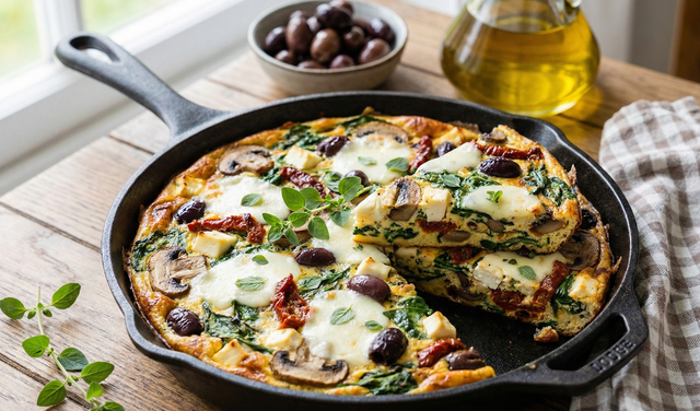 Frittata méditerranéenne, la recette ultra simple et très rapide à qui va plaire à toute la famille !