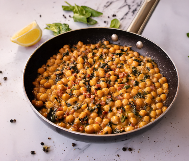 Carbonara de pois chiches : un plat équilibré et facile à faire pour la rentrée riche en protéines