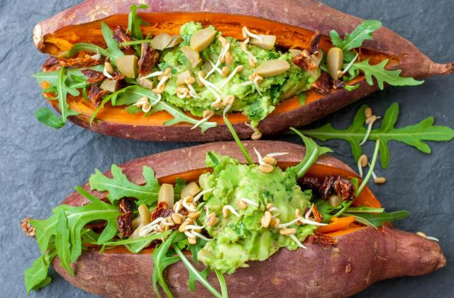 Patate douce rôtie à l'avocat. 750g