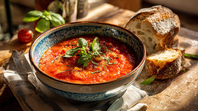 Pappa al pomodoro : la délicieuse soupe à la tomate italienne qui fait de l'ombre au gaspacho