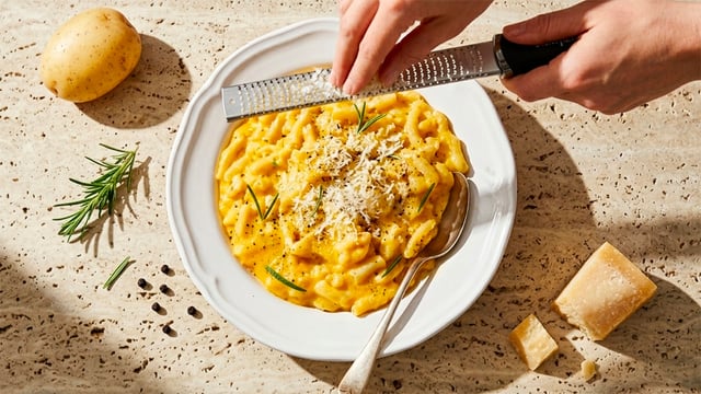 Les Italiens n'hésitent pas à mélanger les pâtes et les pommes de terre dans ce plat napolitain mythique