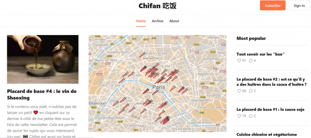 Capture d'écran du site Chifan.