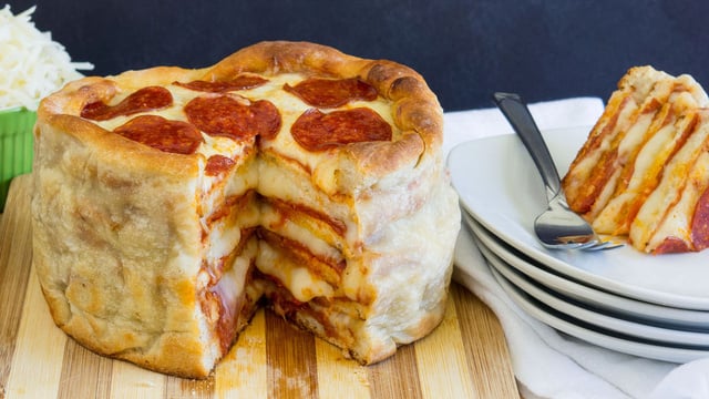 Recette décadente du jour : le gâteau pizza