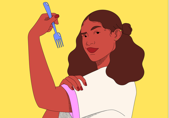 Illustration de Sasha pour le compte @Jemangepourlefutur illustré et animé par Clémence Gouy