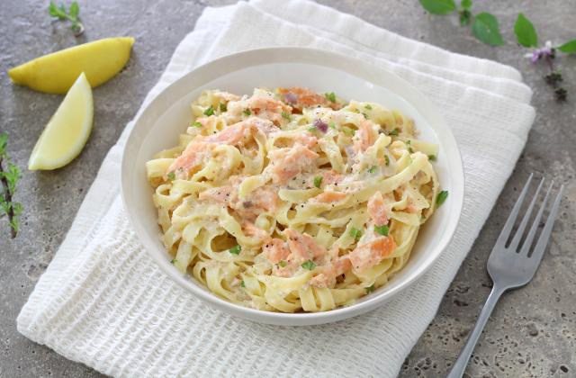 Tagliatelles au saumon fumé à l'italienne. Silvia Santucci