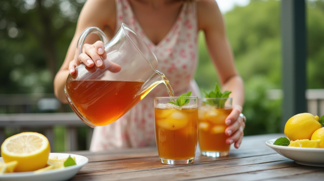 On a trouvé une recette d’Ice Tea maison à la nectarine et à la vanille, parfaite pour vous rafraîchir durant tout l’été !