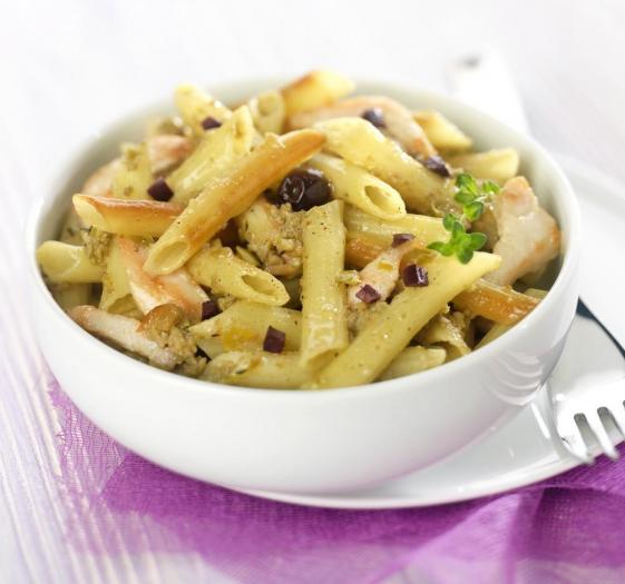 Recette Penne A Poeler De Panzani Au Poulet Et A La Tapenade 750g