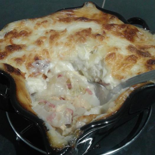 Recette Gratin De Chou Chinois Jambon Et Mozzarella 750g