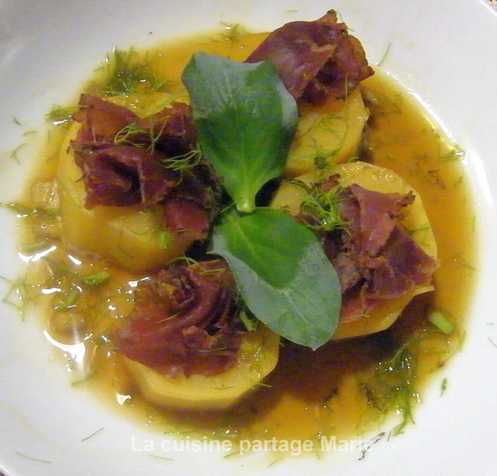 Recette Pomme de terre et boeuf séché au bouillon Ariake 750g