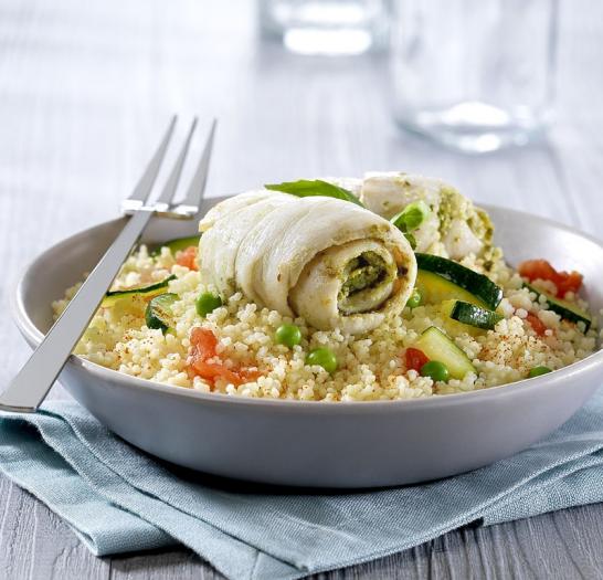 Recette Poisson Au Pesto Et Son Couscous Aux Petits Legumes En