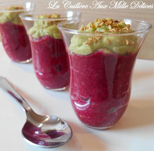 verrine betterave rouge and avocat